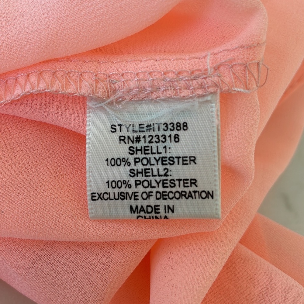 NWT IRIS LOS ANGELES top size S orange white embellished collar sleevele… - Picture 6 of 7